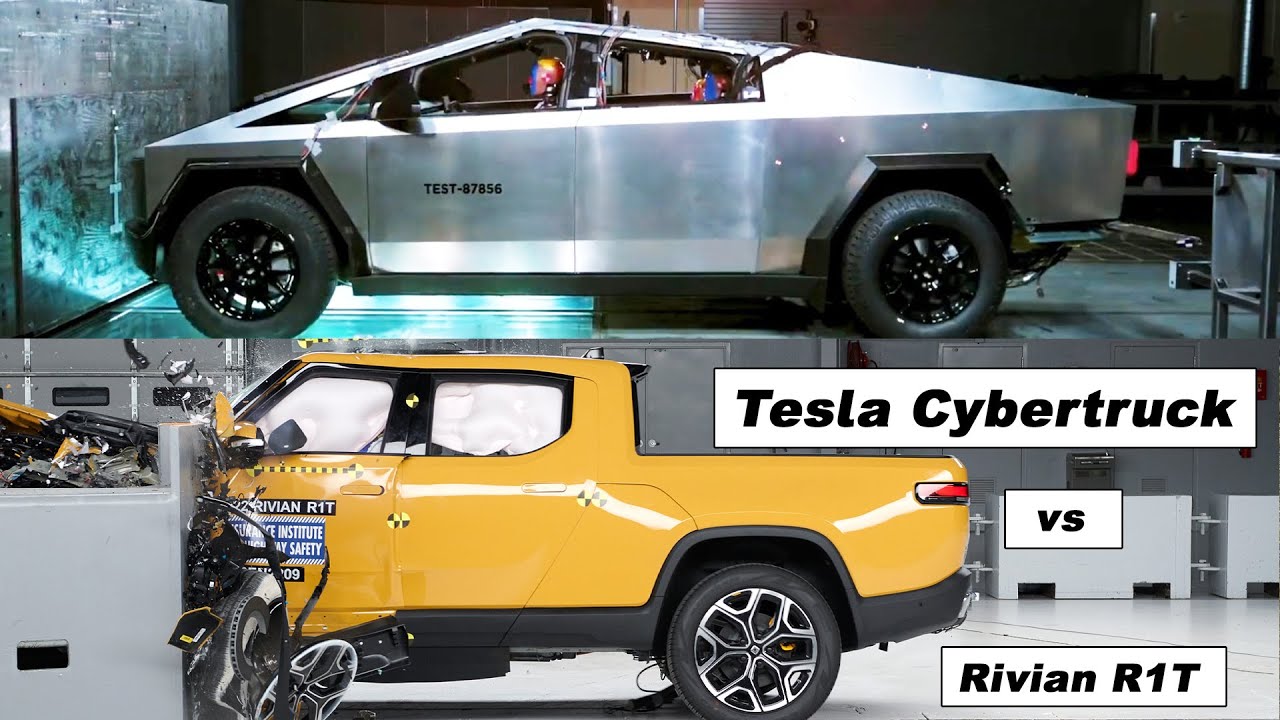 Tesla Cybertruck против Rivian R1T — КРАШ-ТЕСТЫ