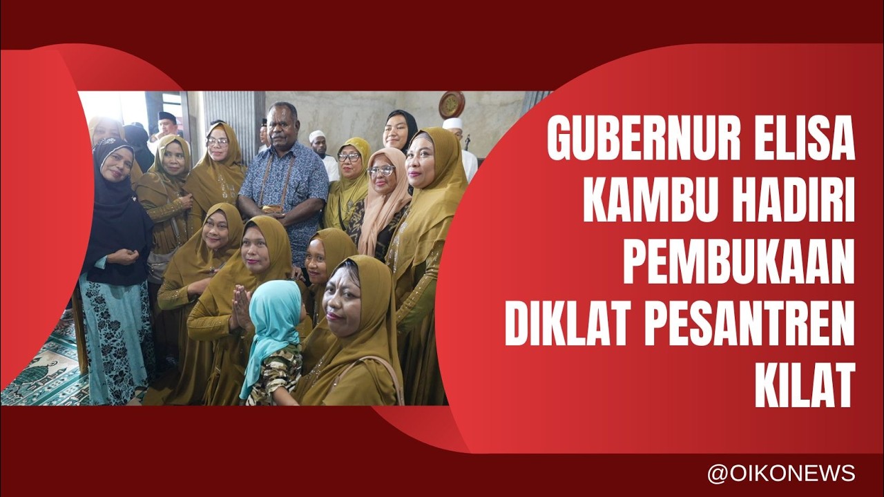Gubernur Elisa Kambu Hadiri Pembukaan Diklat Pesantren Kilat di Masjid Alberkah Malibela Kota Sorong