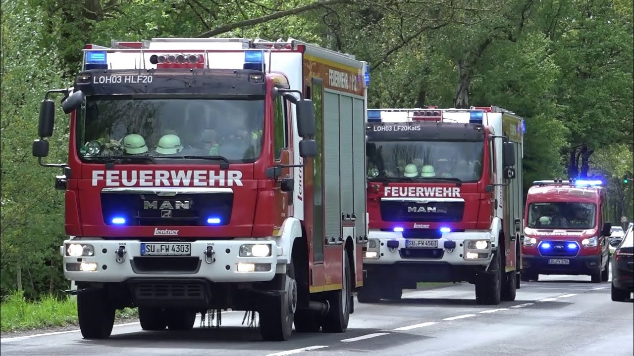 Einsatzfahrten zur Großübung in Lohmar