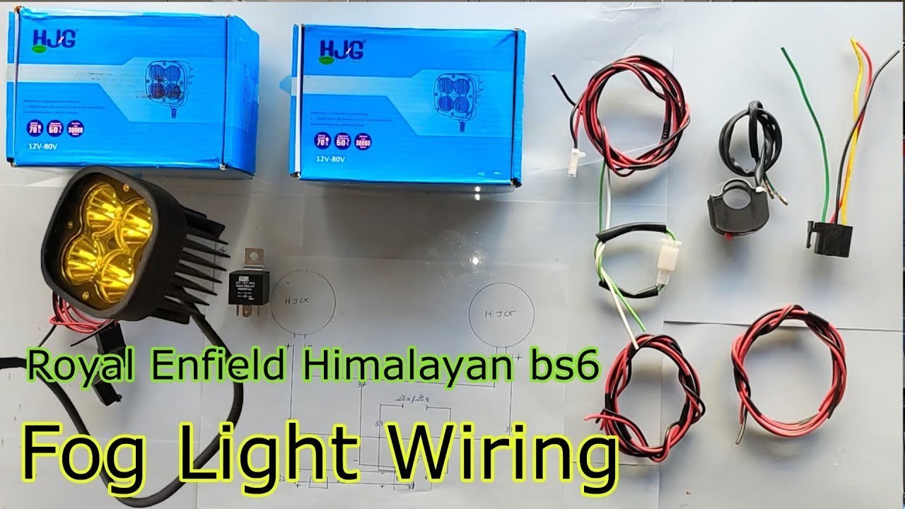 HJG fog lights 60w || hjg fog light wiring || Born To Ride || royal enfield himalayan bs6 wiring