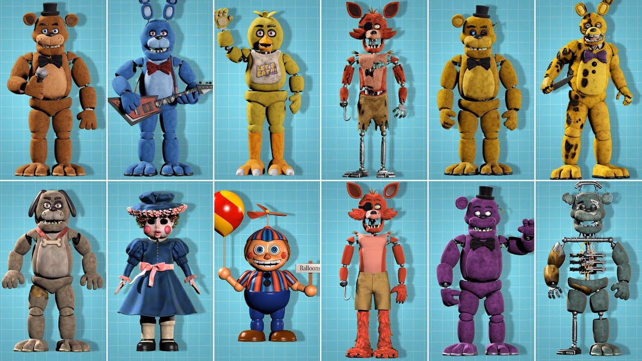 All Animatronics & Secrets Characters | Five Nights at Freddy's Movie