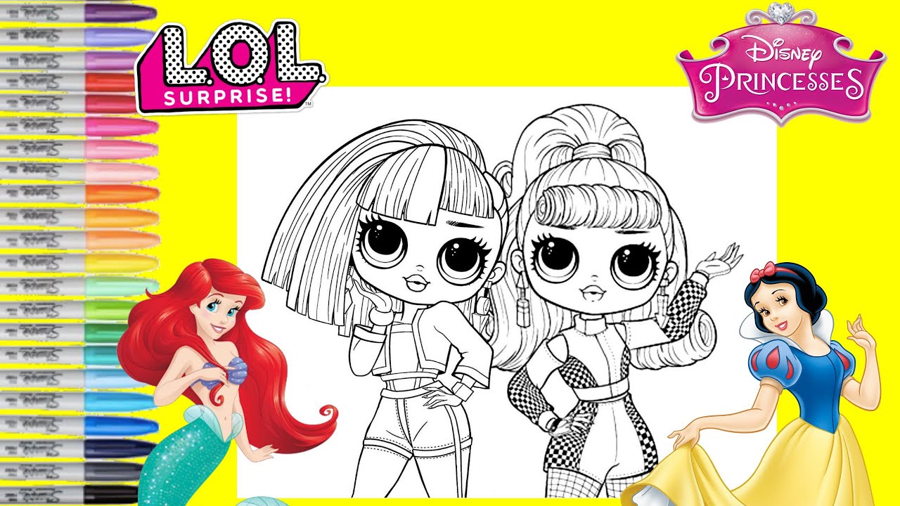 LOL Surprise OMG Dolls Makeover as Disney Princess Snow White and Ariel
