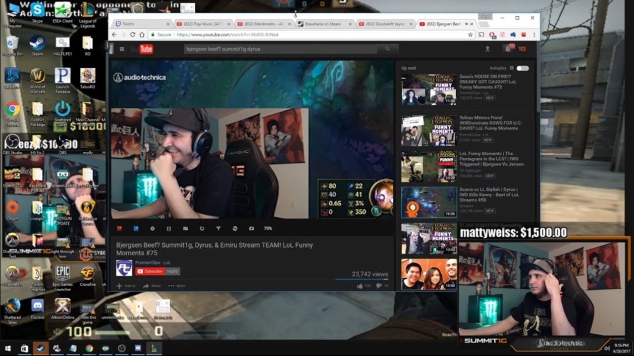 Summit1g Reacts to Lol Funny Moments #75