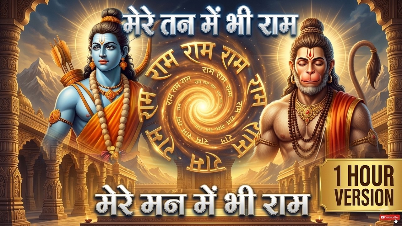 1 Hour Nonstop मेरे तन में भी राम मेरे मन में भी राम | Ram Naam Jap | Powerful Ram Bhajan
