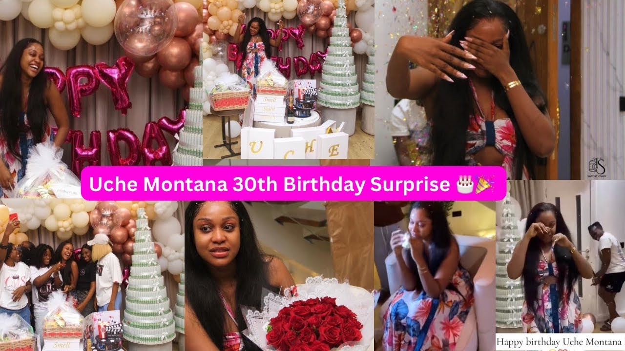 Uche Montana’s Surprise 30th Birthday Party Celebration