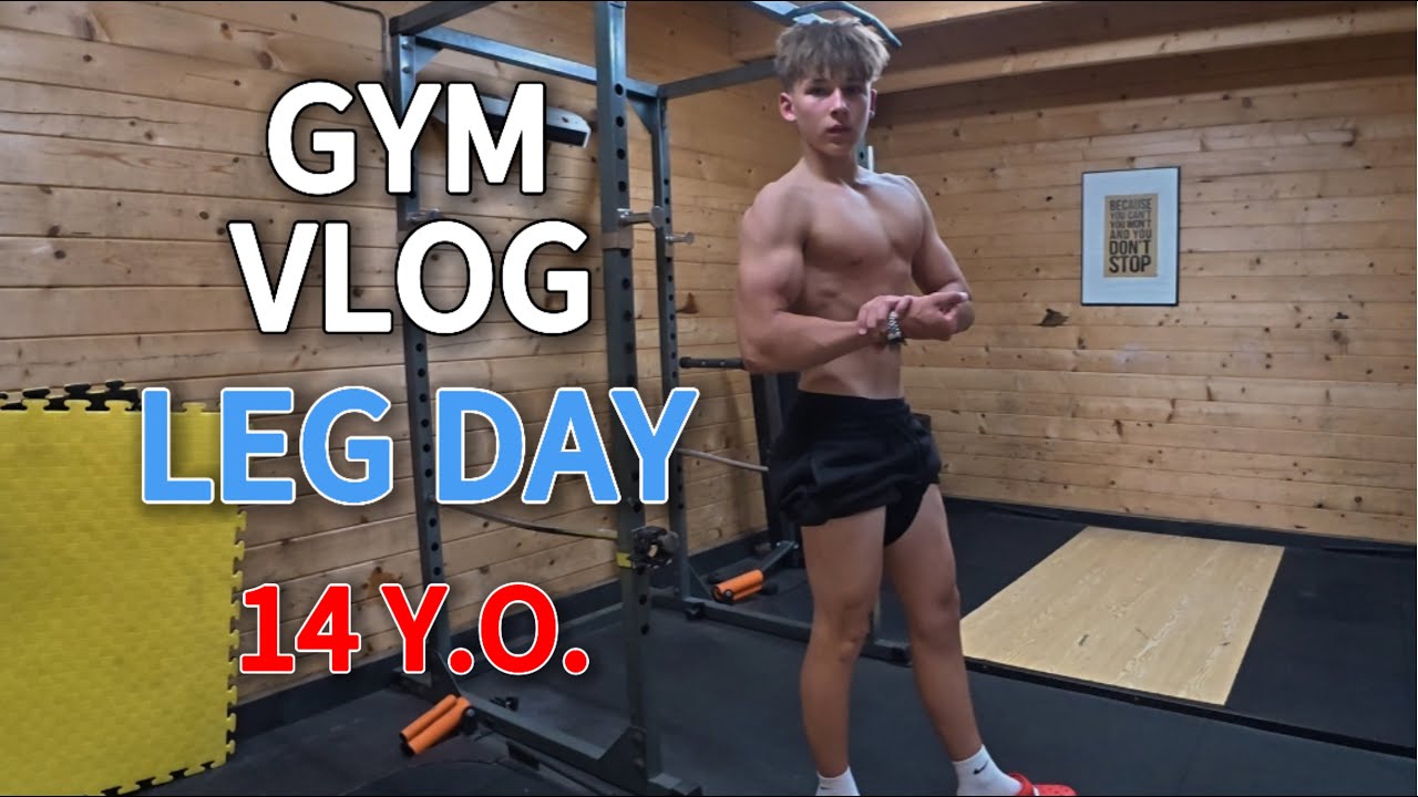 GYM VLOG - Leg Day With A 14 Year Old Future Bodybuilder