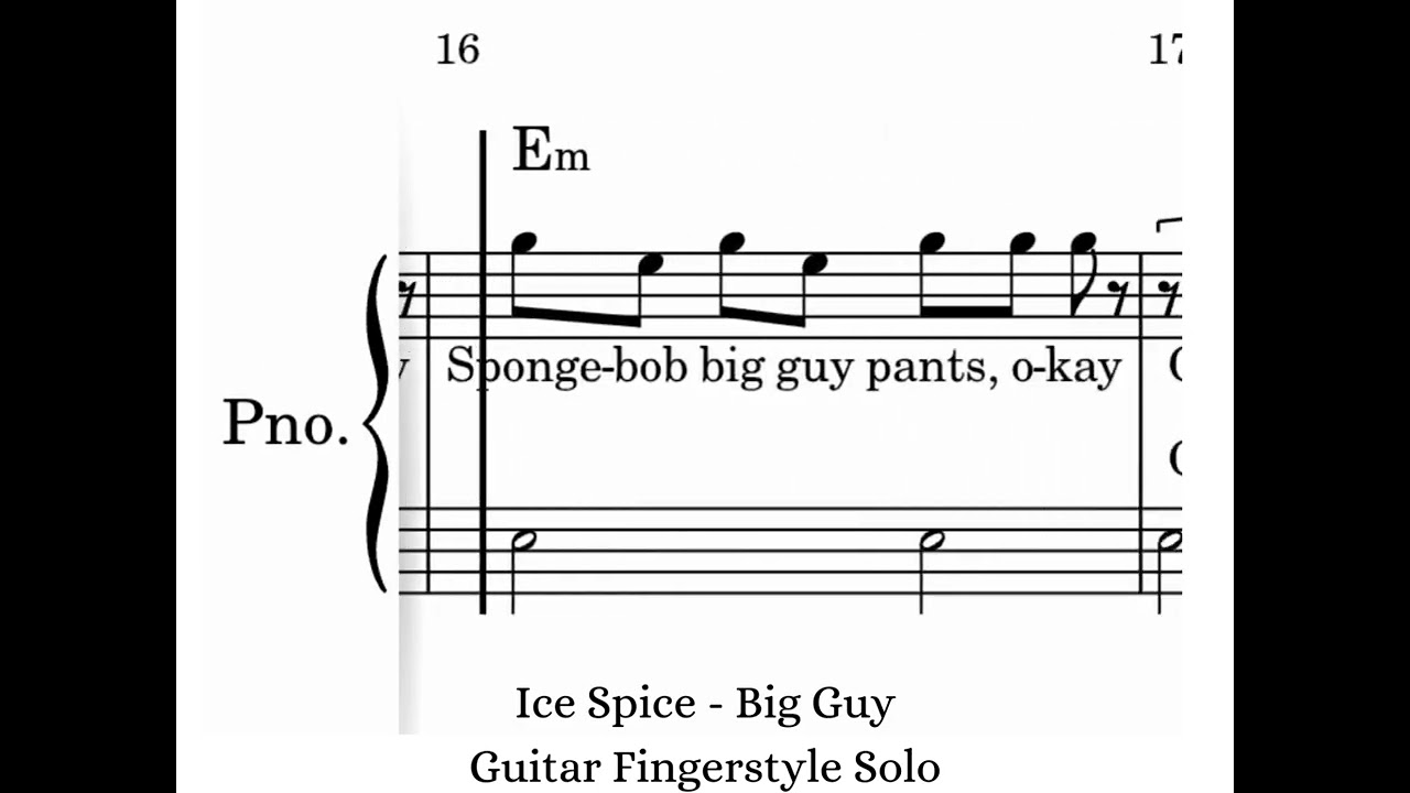 Ice Spice - Big Guy | Piano Notes Music