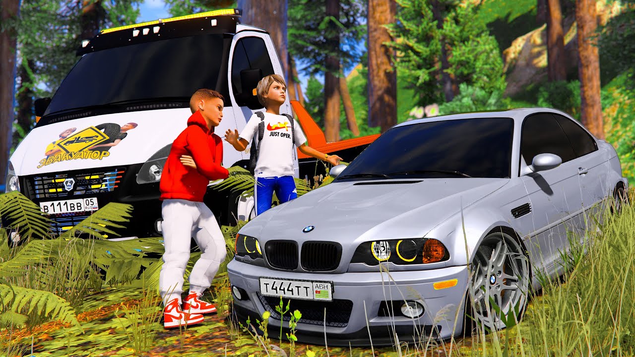 ОПЕРСКАЯ ЕЗДА В GTA 5 - НАШЛИ BMW M3 E46 С АБХАЗСКИМИ НОМЕРАМИ В ЛЕСУ! ВОССТАНОВИЛИ БМВ М3! 🌊ВОТЕР