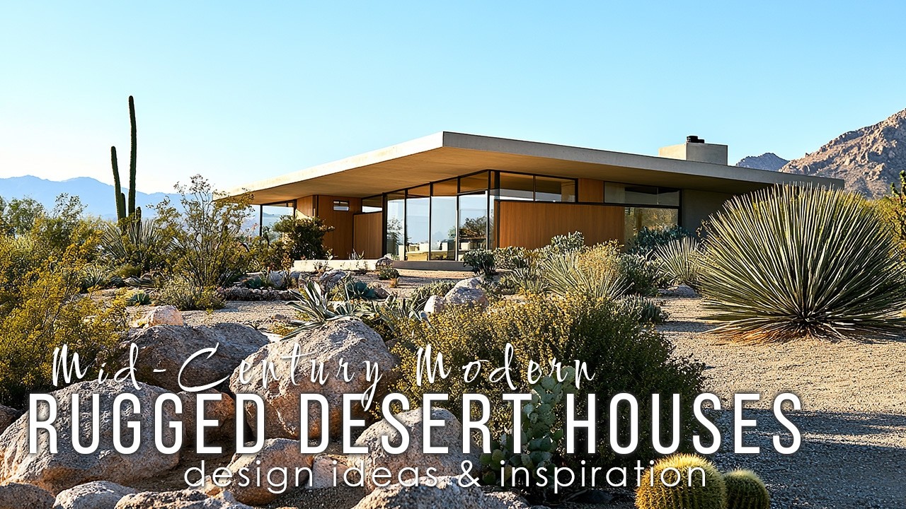 Mid-Century Modern Meets Rugged Desert: Beautiful House Design Inspirations