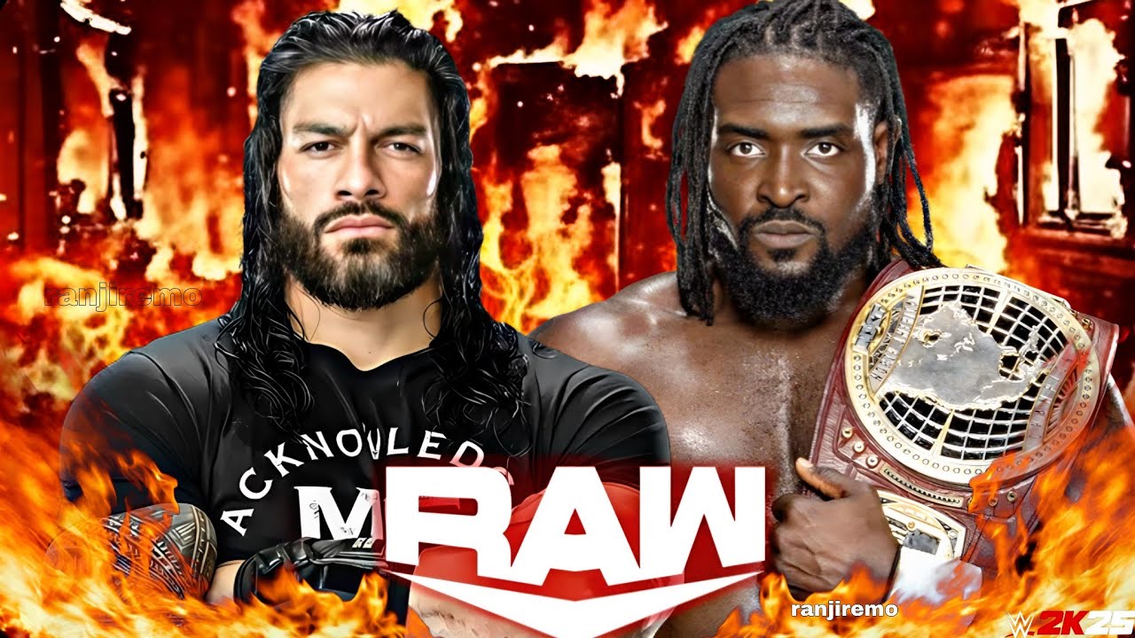 Roman Reigns vs Oba Femi Wwe Raw Netflix 4 Jan 2026 Wwe2k25 Simulation - FULL MATCH