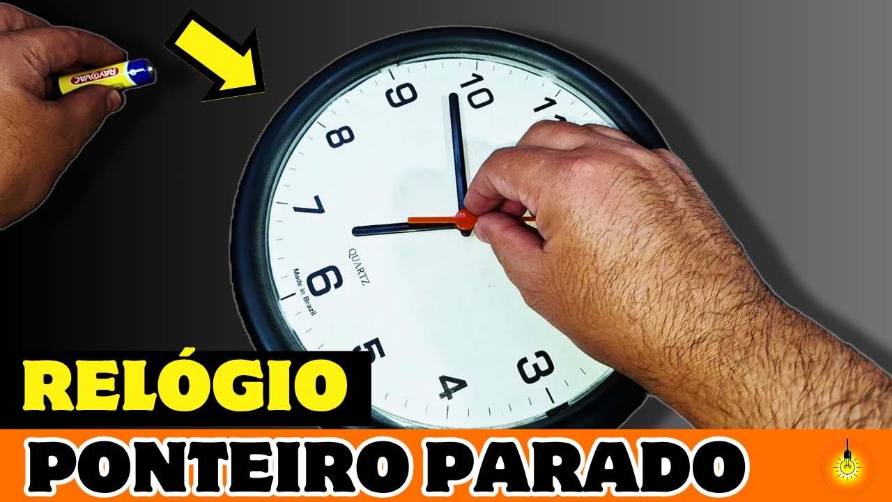 Como ARRUMAR RELÓGIO de PAREDE [PONTEIRO TRAVADO] em 1 minuto!