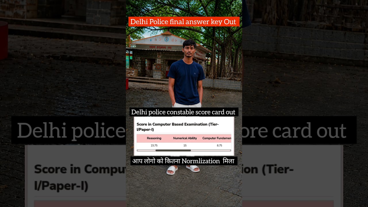 Delhi Police Score Card & Final Answer Key Out 🔥 Normalized Marks Check | #delhipolice