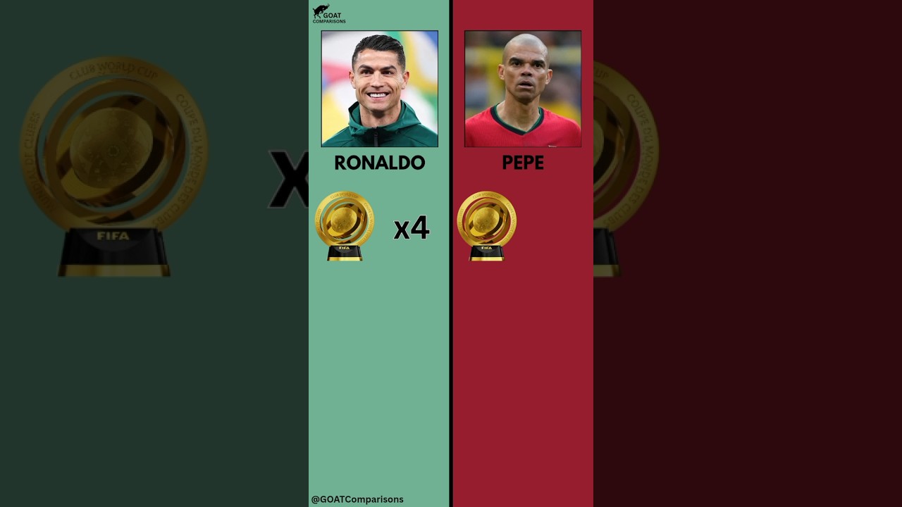 Cristiano Ronaldo 🇵🇹 vs Pepe 🇵🇹 All Club Trophies ☠️ #shortsfeed #ronaldo #trending