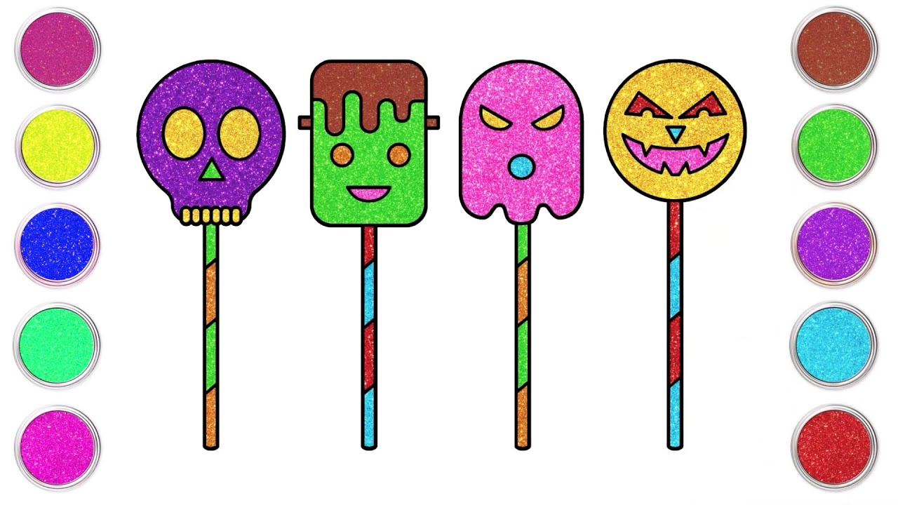 Menggambar Permen Halloween | Pembelajaran Anak-Anak | HooplaKidz Bahasa Indonesia