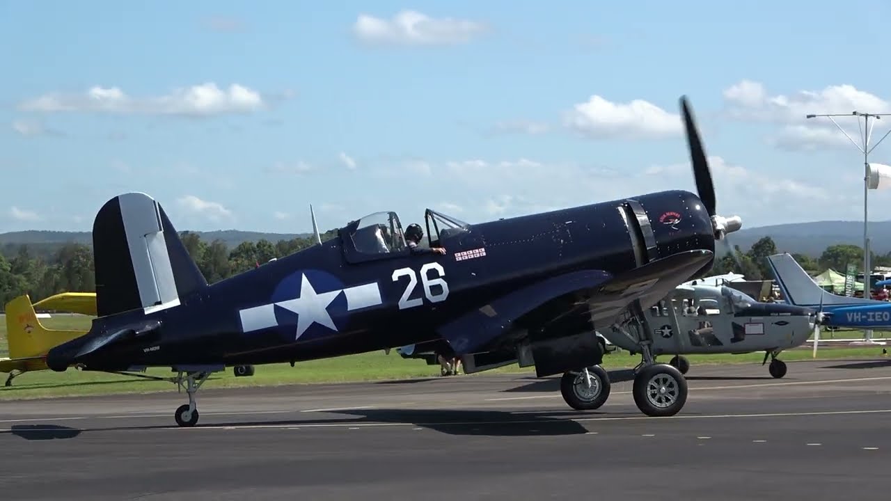 Chance Vought F4U-1D Display at the Taree Airshow 2024