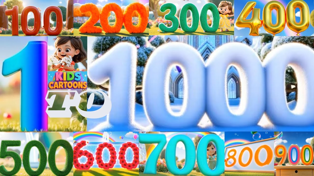 1 to 1000 | Numbers 1 to 1000 | Top Nursery Rhymes | Preschool | Kids Cartoons | Kids Learning