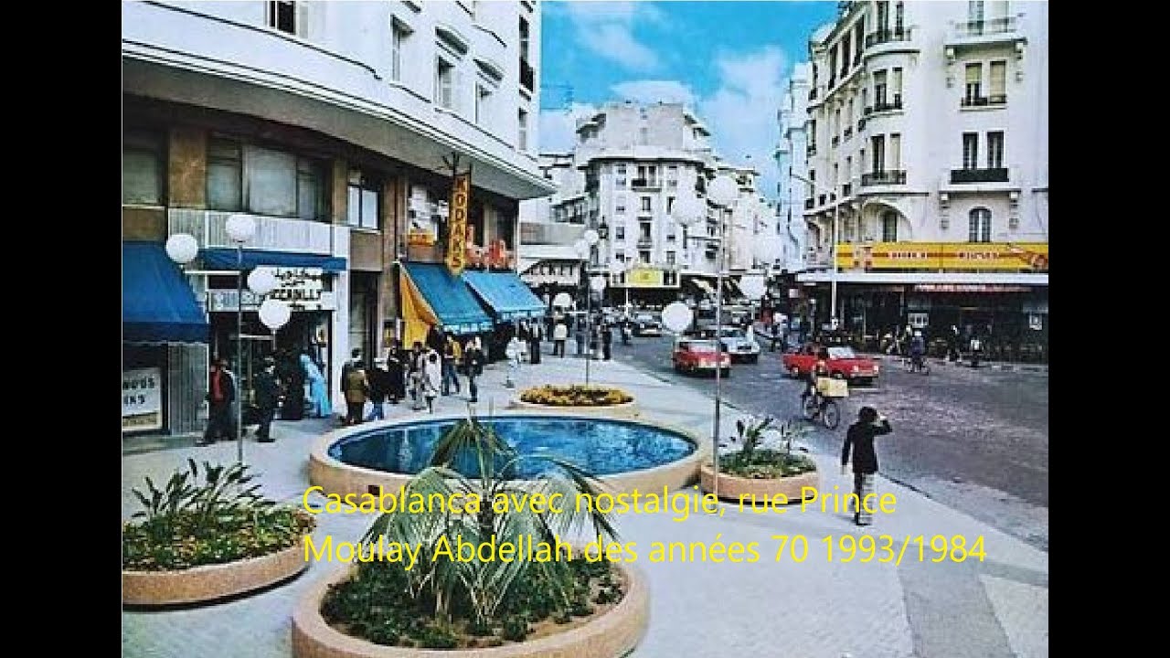 اcasablanca d'autrefois Rue Prince Moulay Abdellah des années 70\ 1993\ 1984