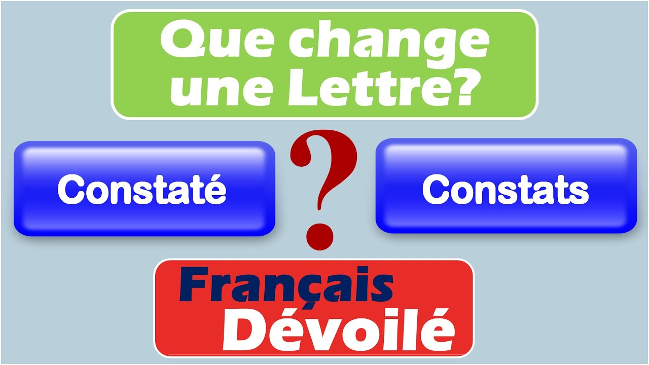 Constat&eacute; et Constats (Une Lettre)