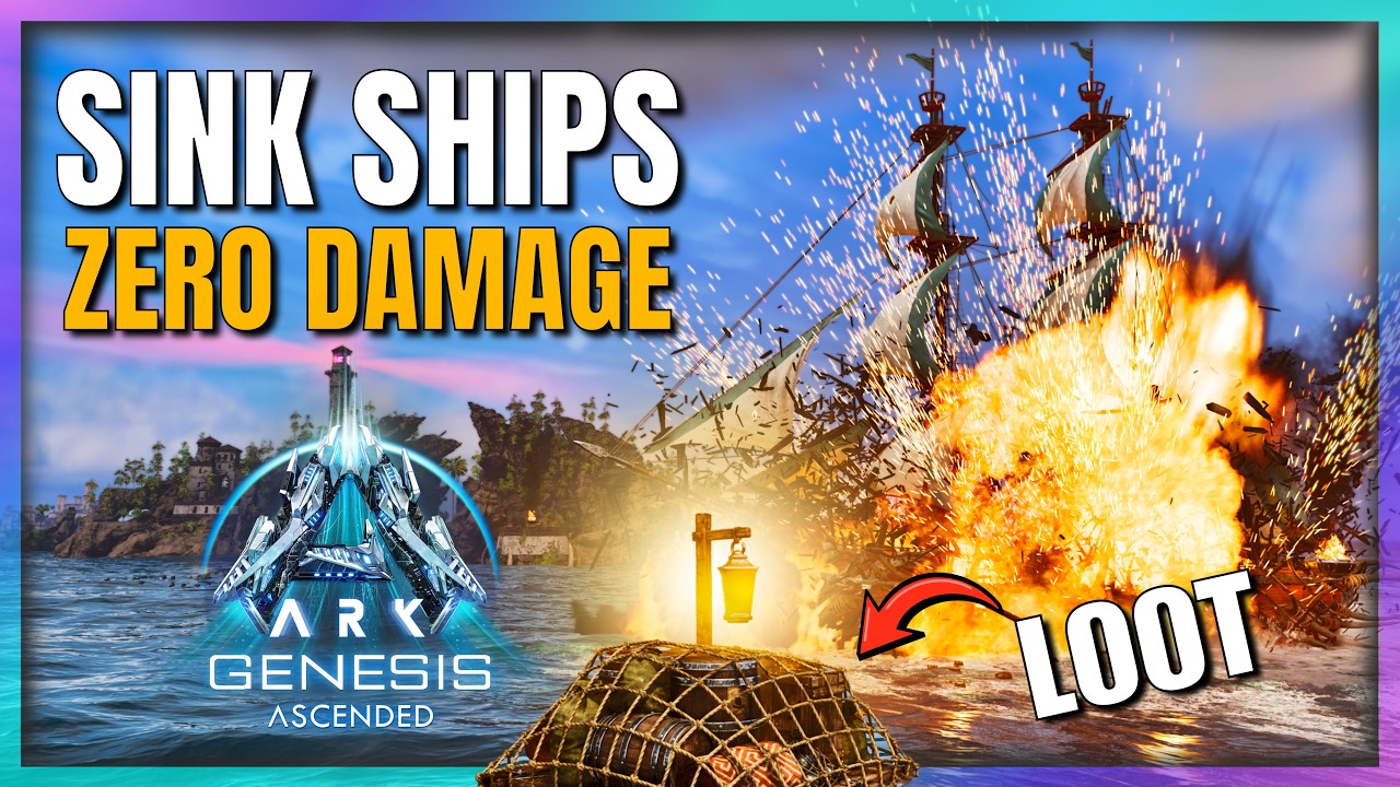 The BEST way to SINK Ships in Genesis! | Ark Survival Ascended