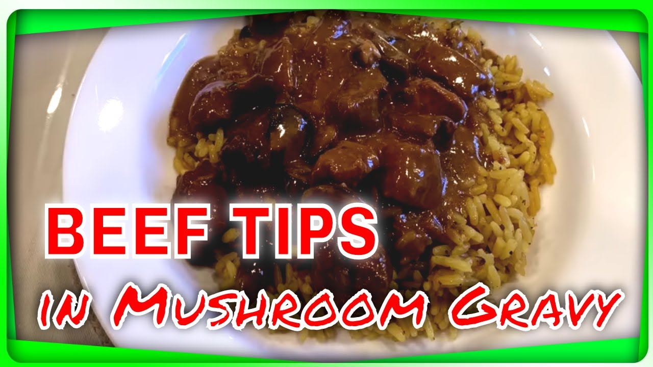SUPER EASY Crockpot Beef Tips in Mushroom Gravy