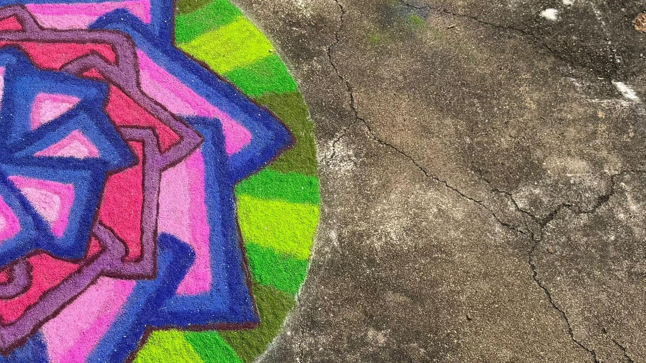 rangoli kolam மார்கழி மாத கோலம்  3D rangoli design 🌹#margazhirangolikolam#rangoli  #muggulu #kolam