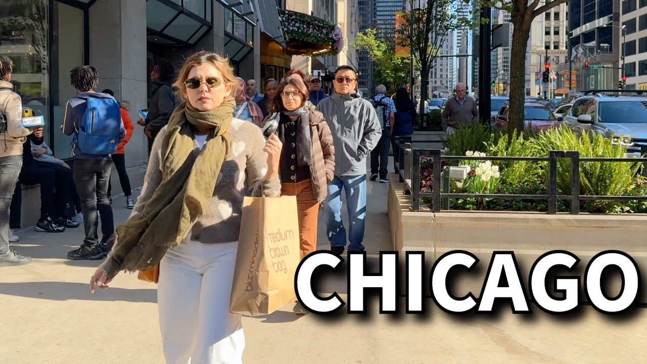 Strolling In Chicago On Sunday 🌸 Spring Walking Tour | May 18, 2025 | 4K 60fps, City sounds