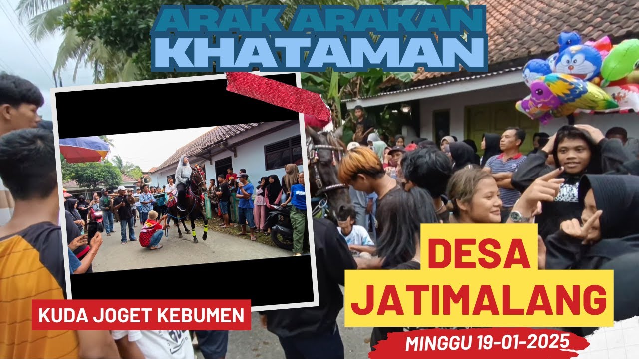 Arak Arakan Kuda Joget Kebumen Desa Jatimalang Klirong Minggu 19/01/2025