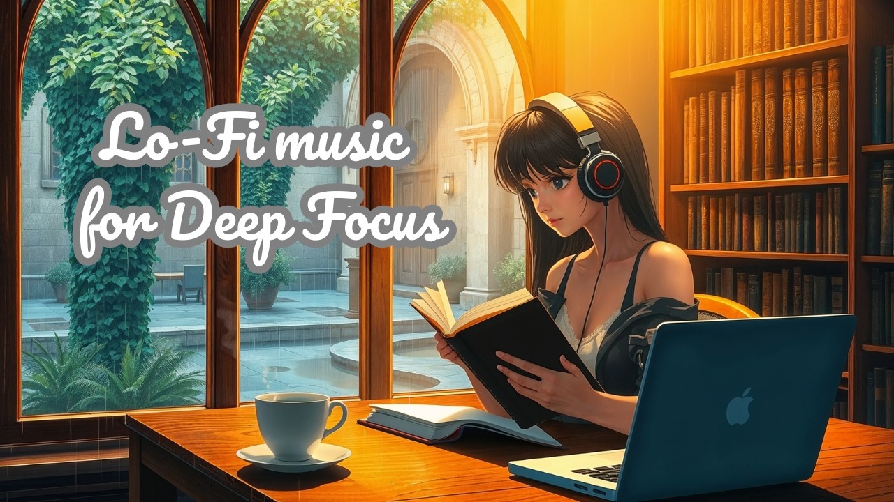 LoFi Library Rainy Day 🌧️ | Ambient Music to Study, Read, Unwind