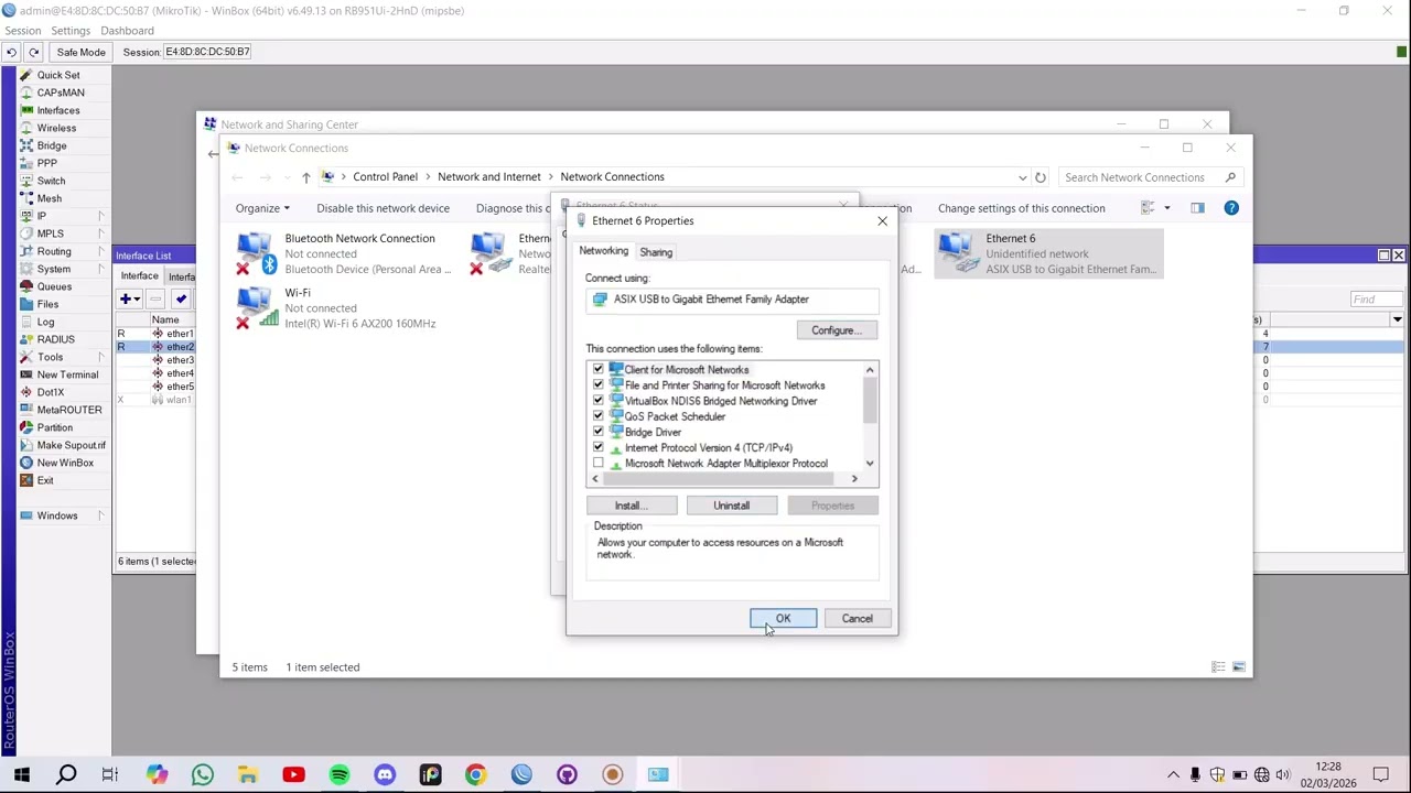 ADMINISTRASI JARINGAN KOMPUTER - Tutorial Konfigurasi Dasar Mikrotik - PTIK