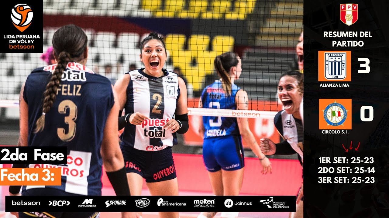 Liga Peruana de Vóley Betsson - 2da Fase /Fecha 3: #alianzalima 3-0 #circolosportivoitaliano