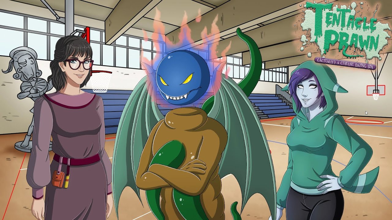 Tentacle Prawn: (Actually) A Cthulhu Dating Sim - Gameplay [Visual novel/Dating Sim/RPG/Strategy]
