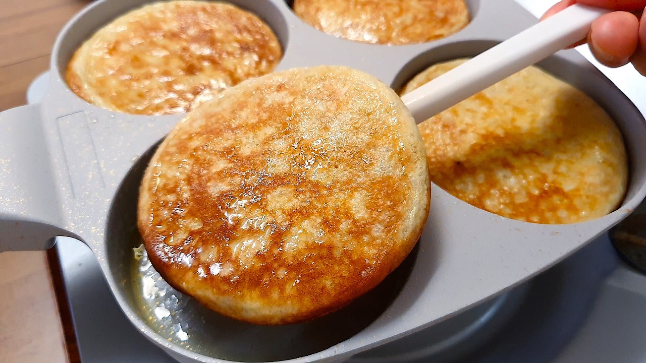 아침부터 밀가루 빵 먹지말고 바나나 1개 계란 2개로 이렇게 드세요. 노밀가루 무설탕 계란빵