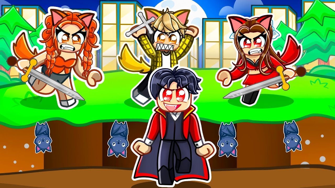 VAMPIRE HUNTERS vs WEREWOLF SPEEDRUNNER In Roblox!