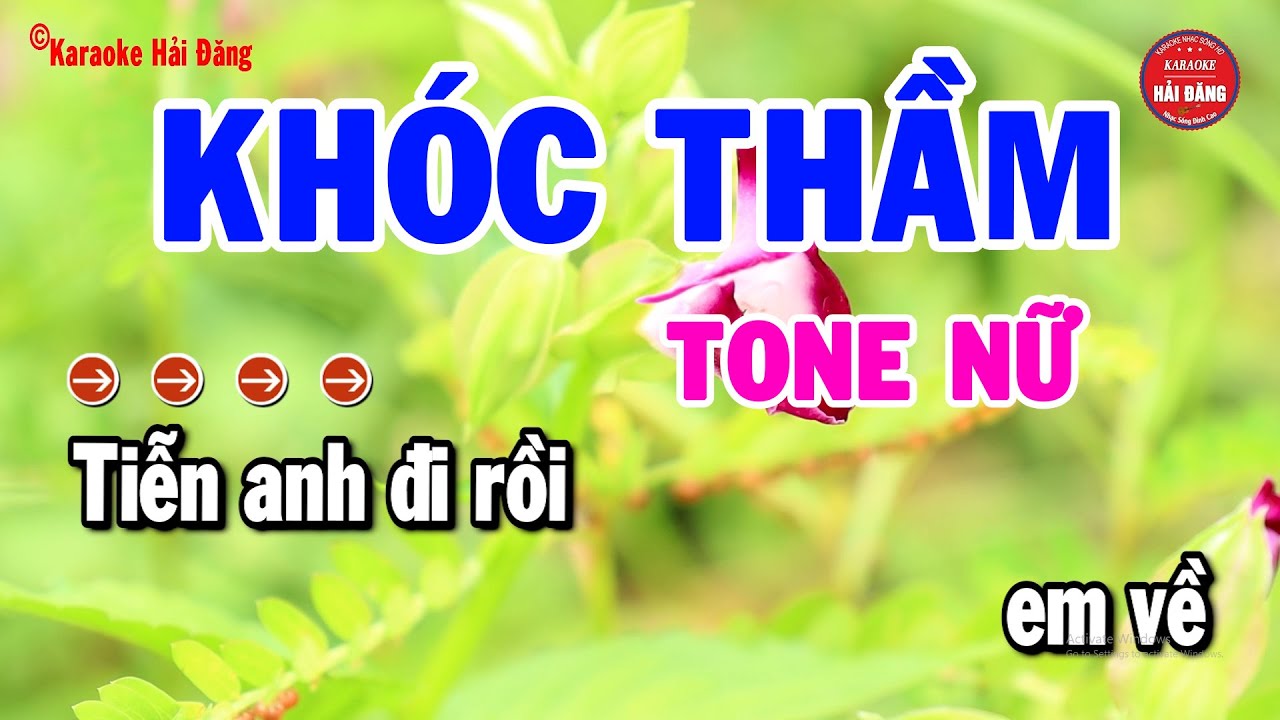 Karaoke Khóc Thầm Tone Nữ Nhạc Sống Beat Chuẩn 2025 | Hải Đăng