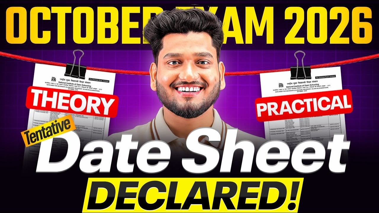 NIOS Big Update 🔥 October 2026 Date Sheet, Practical & TMA Marks