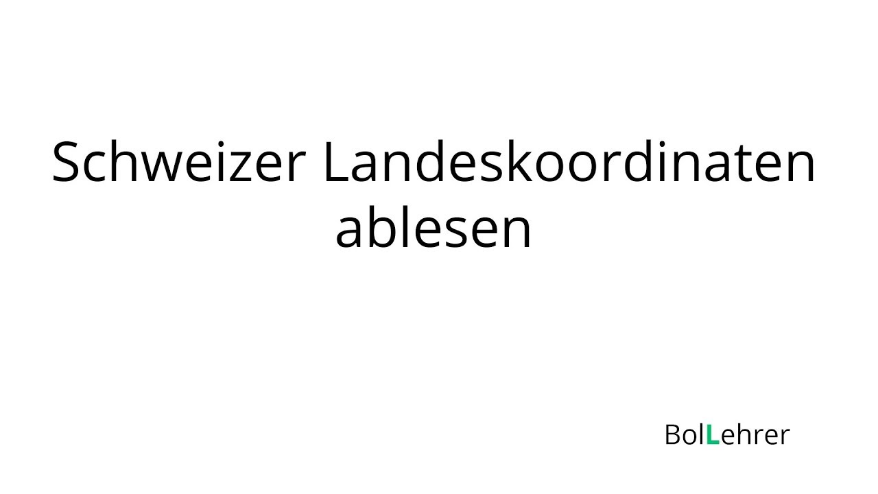 Schweizer Landeskoordinaten ablesen