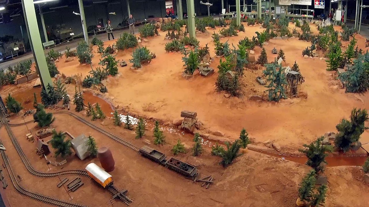 AAF Tank Museum RC tank battles March 2019 hat cam view.