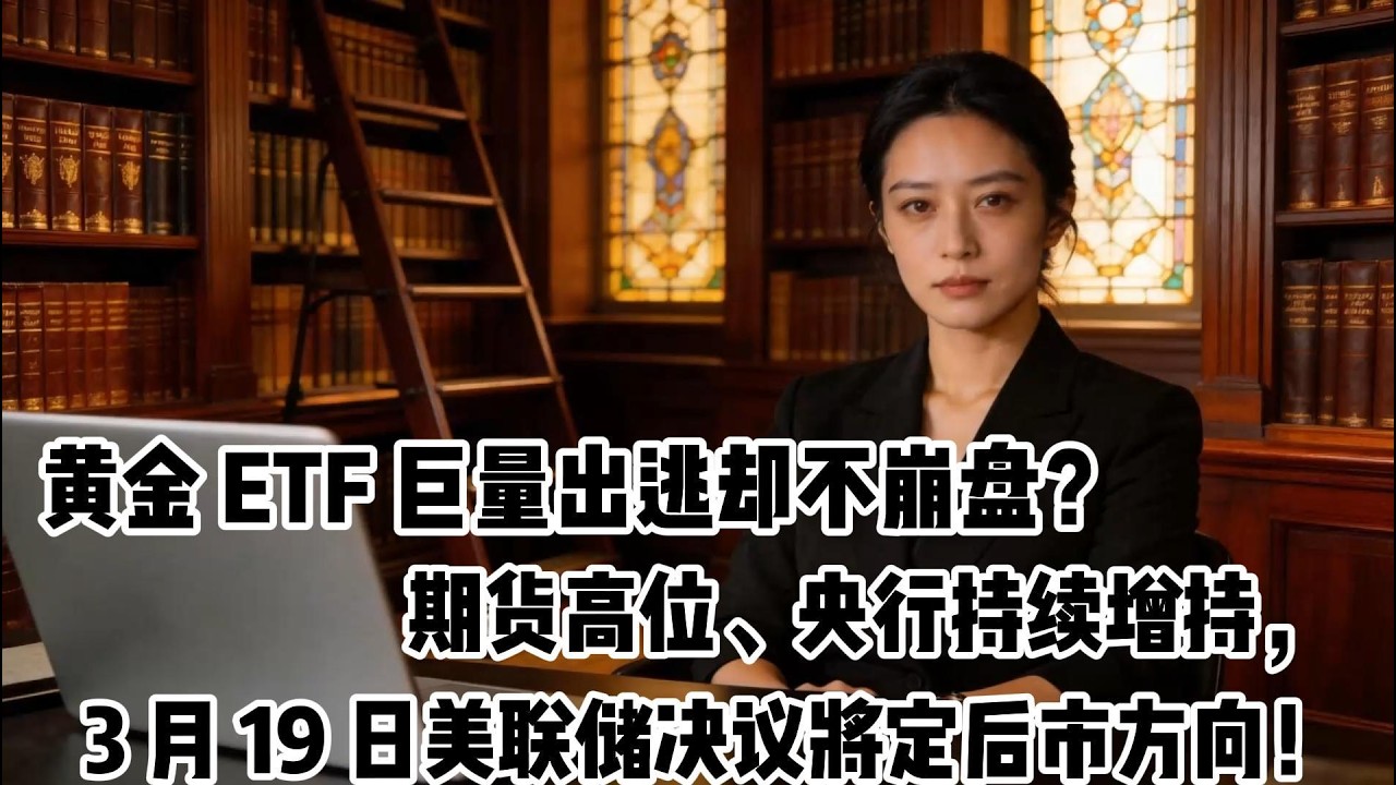 黄金 ETF 巨量出逃却不崩盘？期货高位、央行持续增持，3 月 19 日美联储决议将定后市方向！#黄金 #金价 #美国CPI #零距离看懂财经 #投资 #财经 #美股