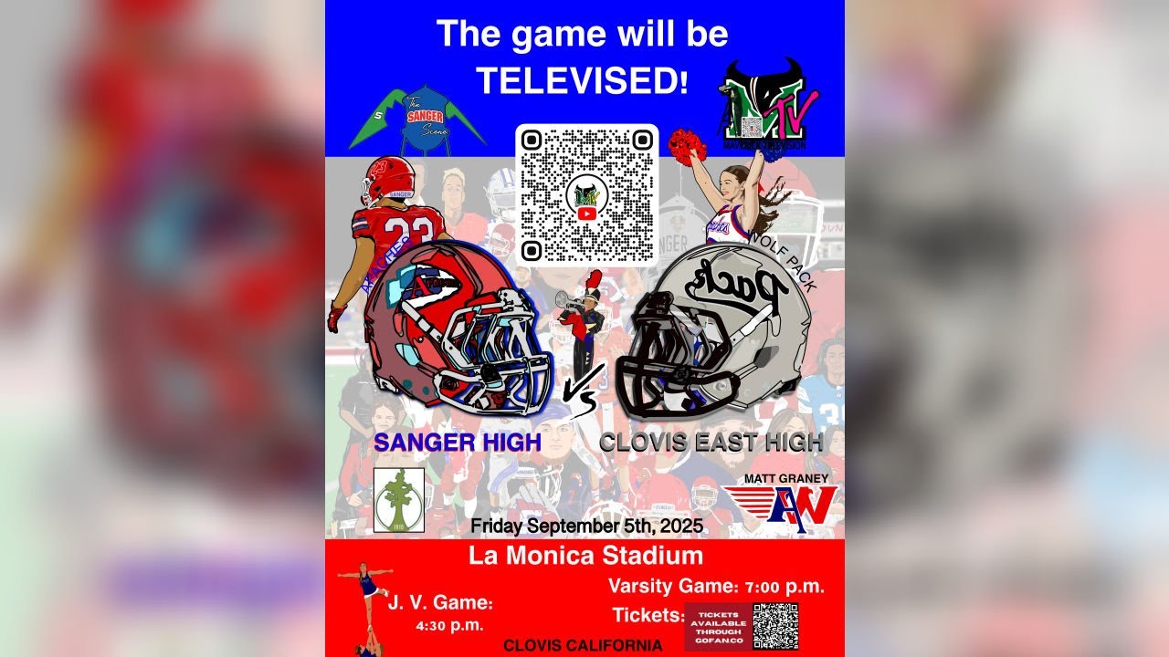 LIVE: Sanger High Apaches vs. Clovis East Timberwolves | Varsity Football at La Monica Stadium