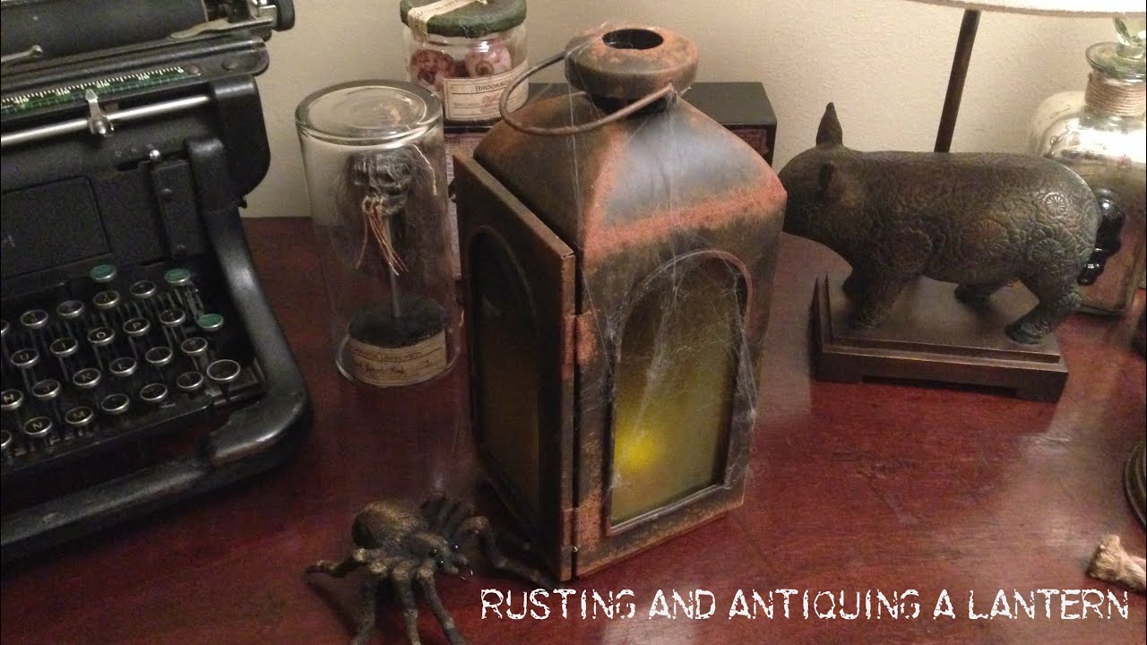 www.monstertutorials.com - How to antique and rust a lantern (or anything)