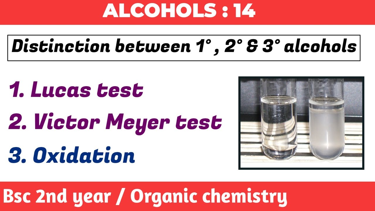 Distinction between primary , secondary & tertiary alcohols | Alcohols - Bsc 2nd year chemistry