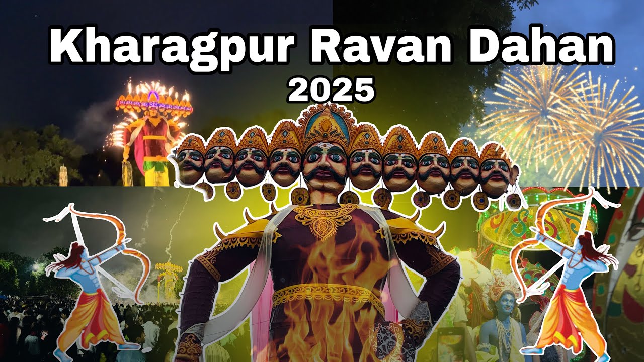 Kharagpur Ravan Dahan 2025 💥| 101 Years Celebration Azad Boys Club | #kharagpur #ravandahan2025 ❤️‍🔥