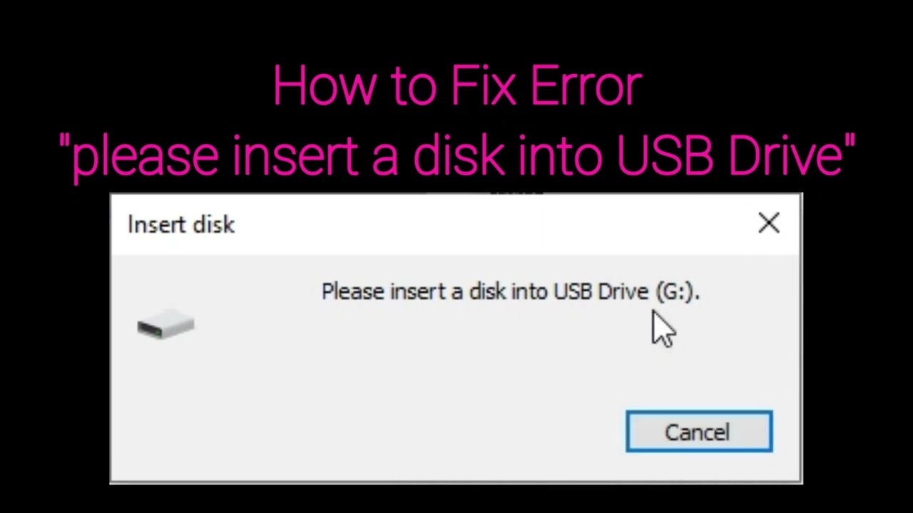 How to Fix: Please insert a disk into USB Drive [ SOLVED ] | Windows 10/11✓