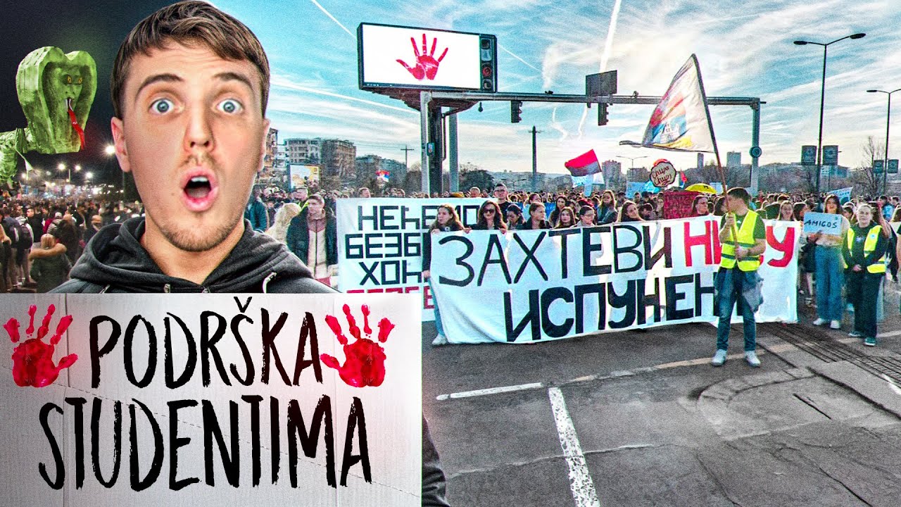 24H NA PROTESTU SA STUDENTIMA *spavao na ulici*