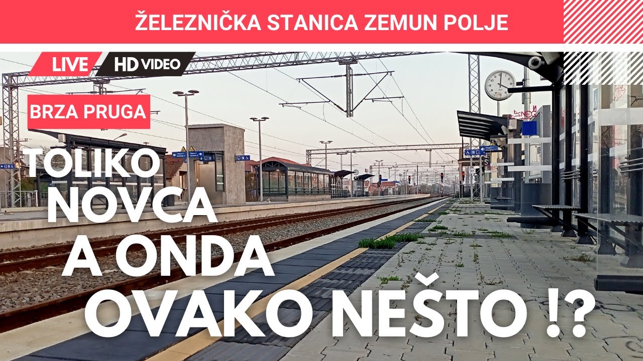 Ovako danas izgleda ž.s.Zemun Polje na brzoj pruzi Beograd -Novi Sad HD Video (1080p)