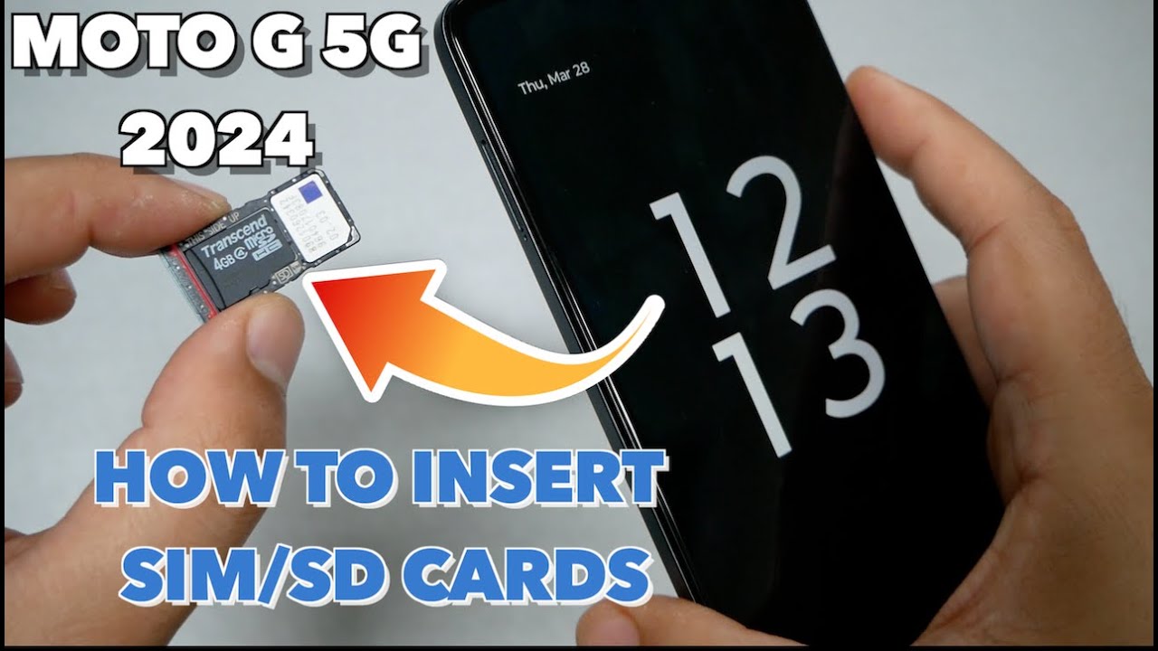 MOTO G 5G 2024 Как вставить SIM/SD-карты
