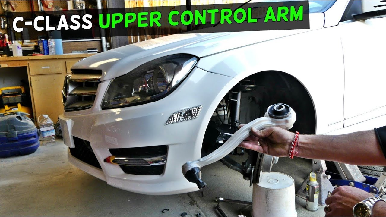MERCEDES W204 UPPER FRONT CONTROL ARM REPLACEMENT REMOVAL C250 C300 C350 C200 C220 C280