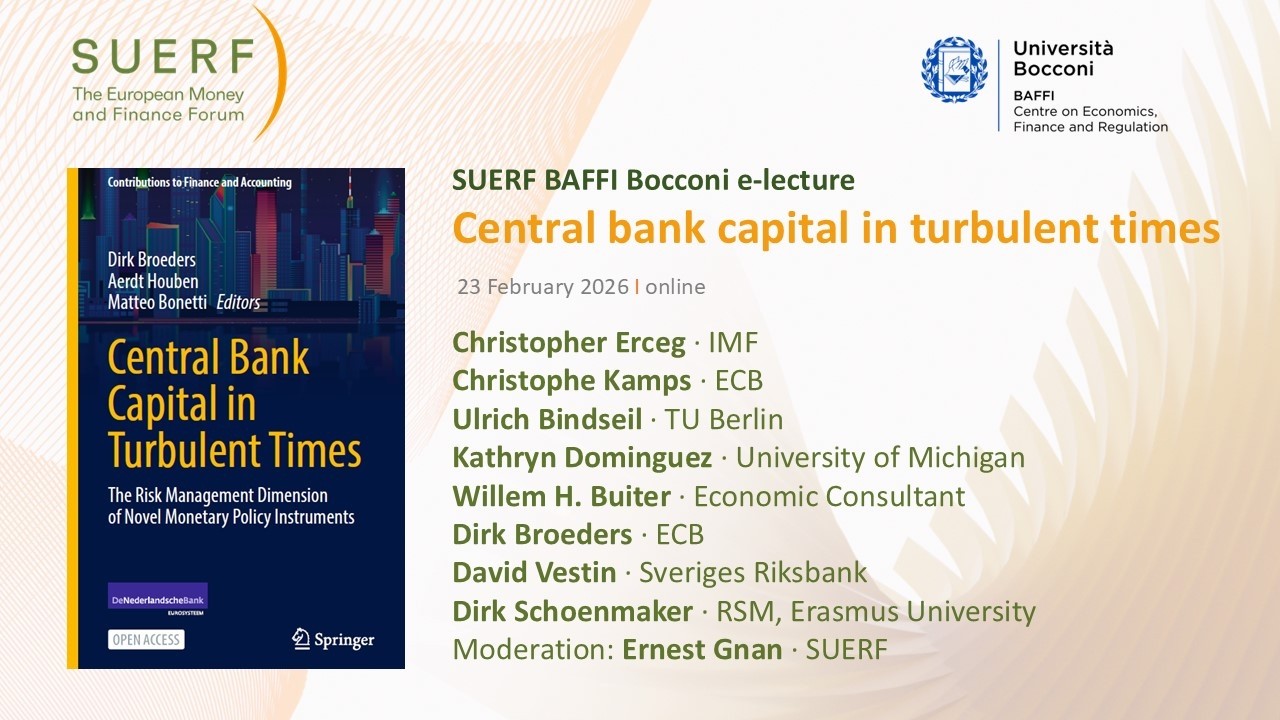 Central Bank Capital in Turbulent Times - SUERF-Baffi Bocconi Meet the Authors - 23 Feb 2026