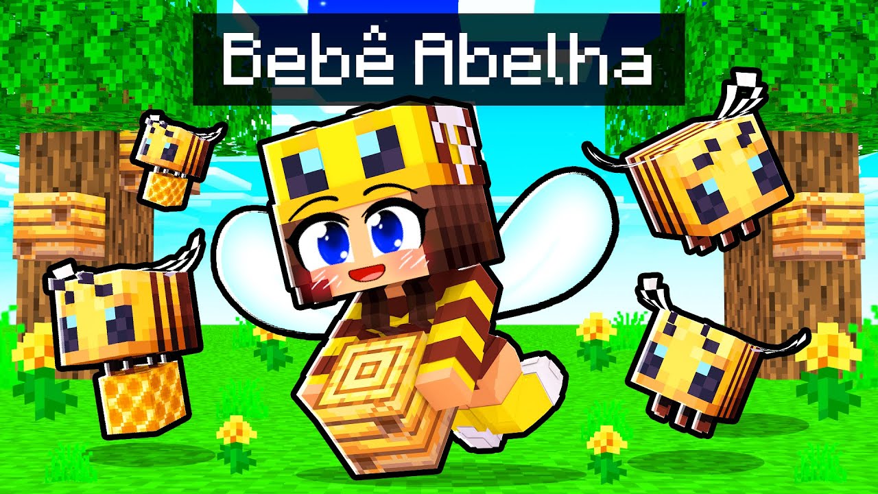 JOGANDO como BEB&Ecirc; ABELHA no Minecraft ◂Miika▸