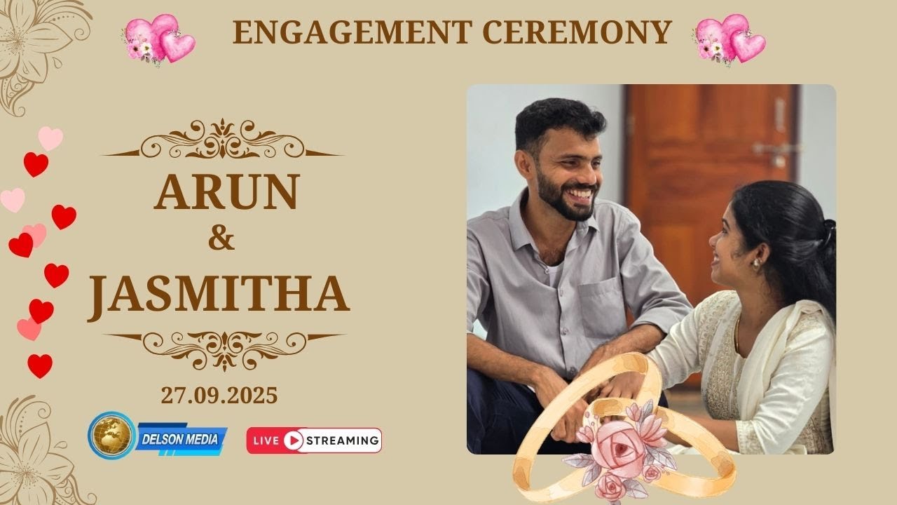 LIVE | ENGAGEMENT CEREMONY OF ARUN & JASMITHA | Sunflower Auditorium , PALLAKANA PERLA